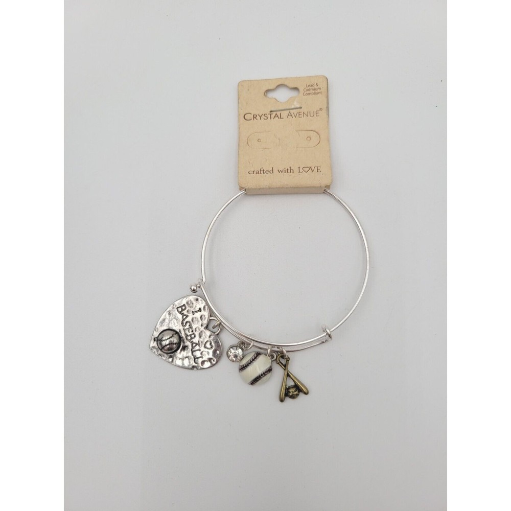 Crystal Avenue Expandable Charm‎ Bracelet Baseball Fan Gift